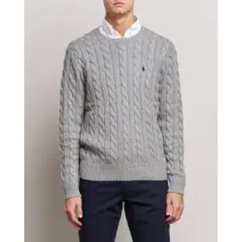 Polo Ralph Lauren Cotton Cable Pullover Fawn Grey 